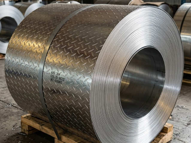Galvanized pattern steel coil